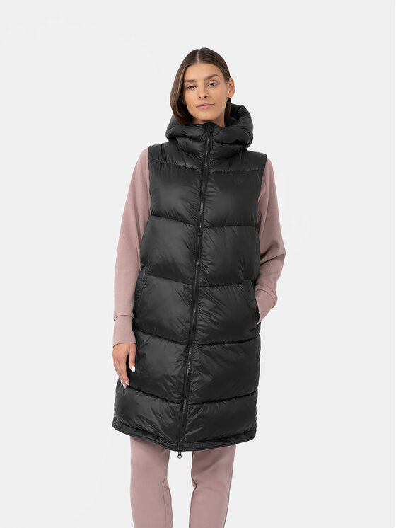 4F Kamizelka 4FAW23TVESF074 Czarny Regular Fit