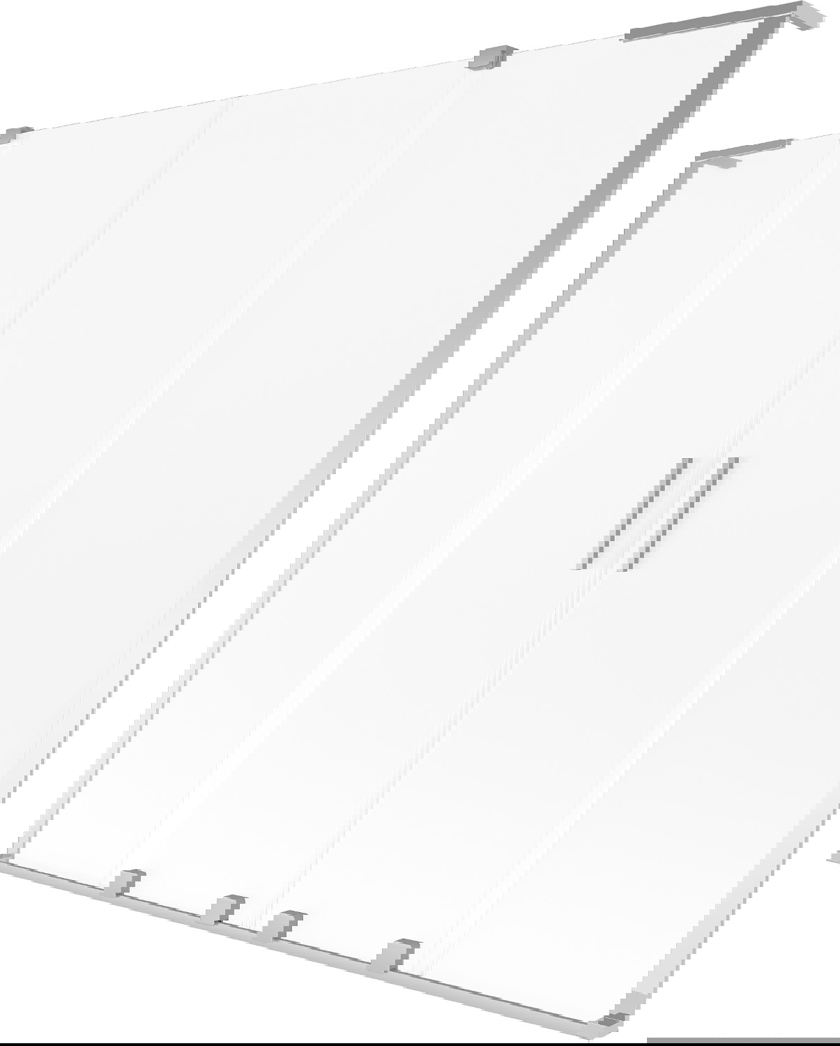 Mexen Velar L Duo parawan nawannowy 2-skrzydłowy rozsuwany 170 x 150 cm, szron, chrom - 896-170-003-32-01
