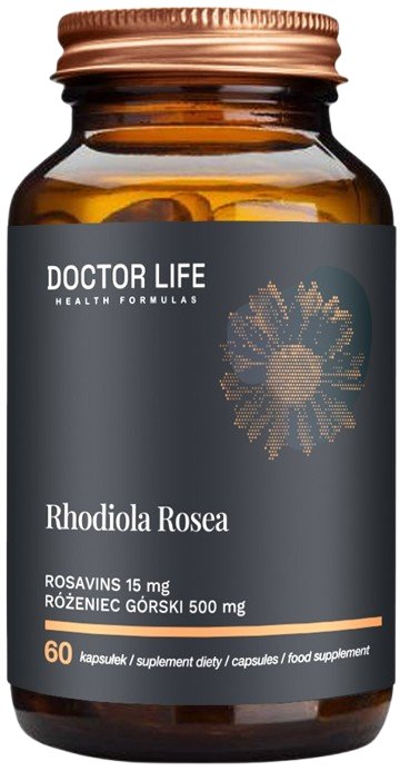 Suplement diety, Doctor Life Rhodiola Rosea Różeniec Górski 500mg 60 kaps.