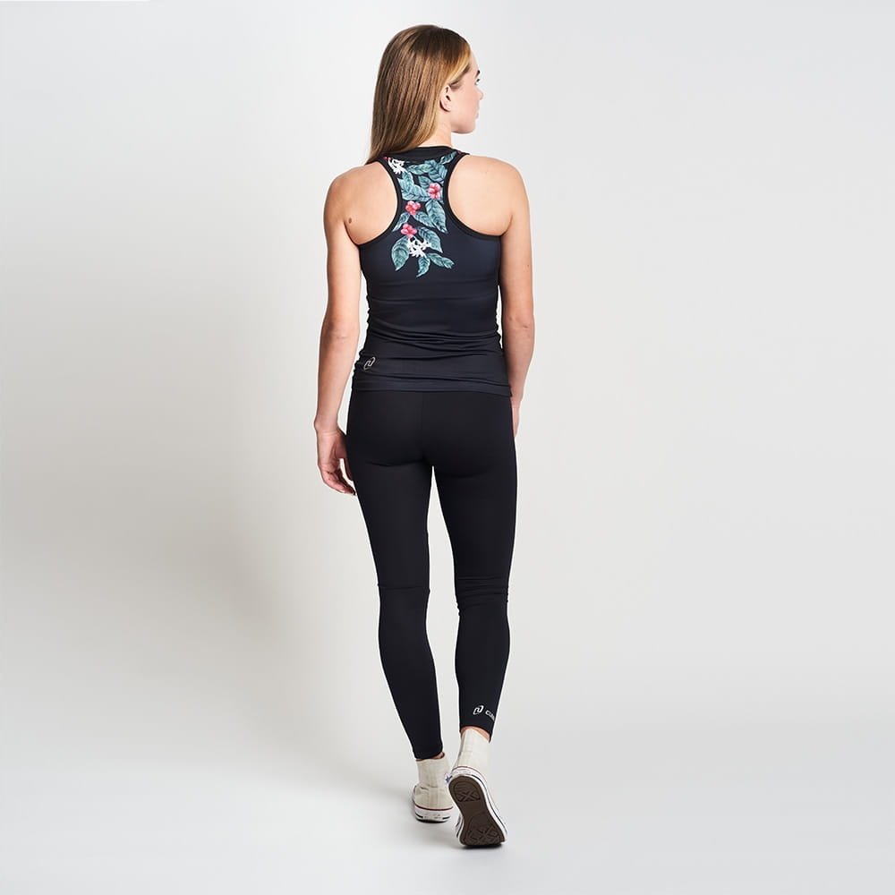 Koszulka treningowa bez rękawów damska top sportowy czarny CUNA M