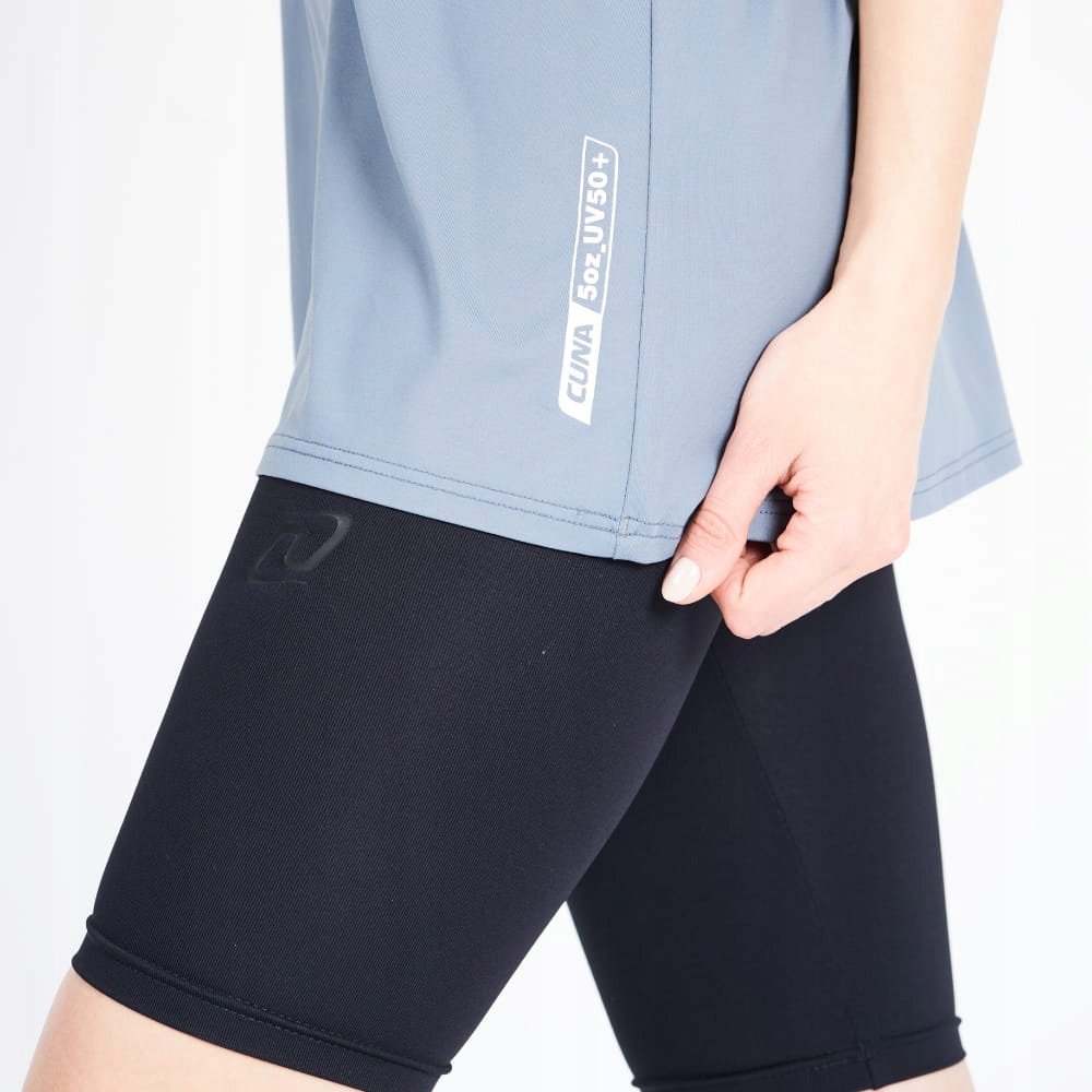 Legginsy sportowe damskie biker spodenki krótkie czarne długość 1/2 Cuna S