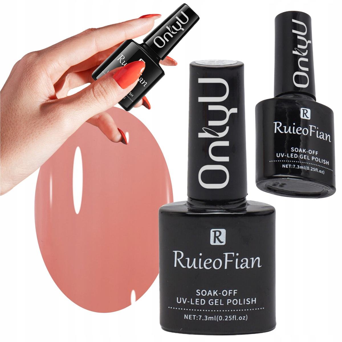 Lososiowy Roz Hybrydowy Lakier Do Paznokci Z Polyskiem Lakier Uv/L170