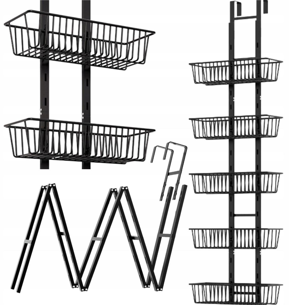 Organizer Na Drzwi Wiszący Organizer Metalowy Do Przechowywania 6 Poziomów