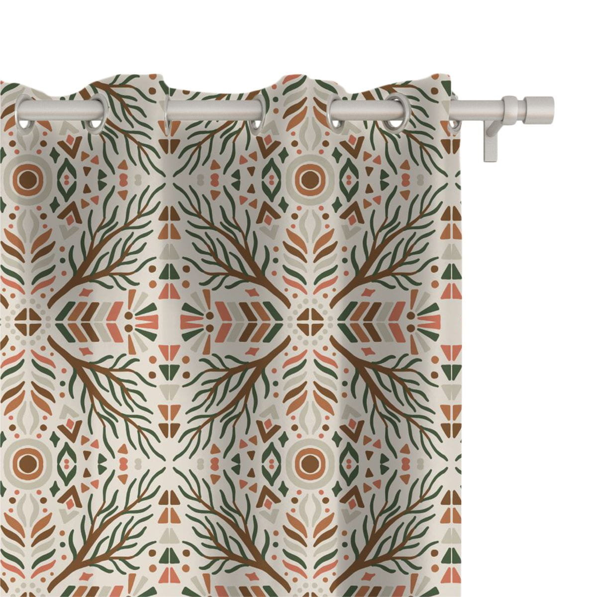 Zasłona WINTER wzór BN69 | Zimowe boho 150 x 280 cm tkanina zaciemniająca