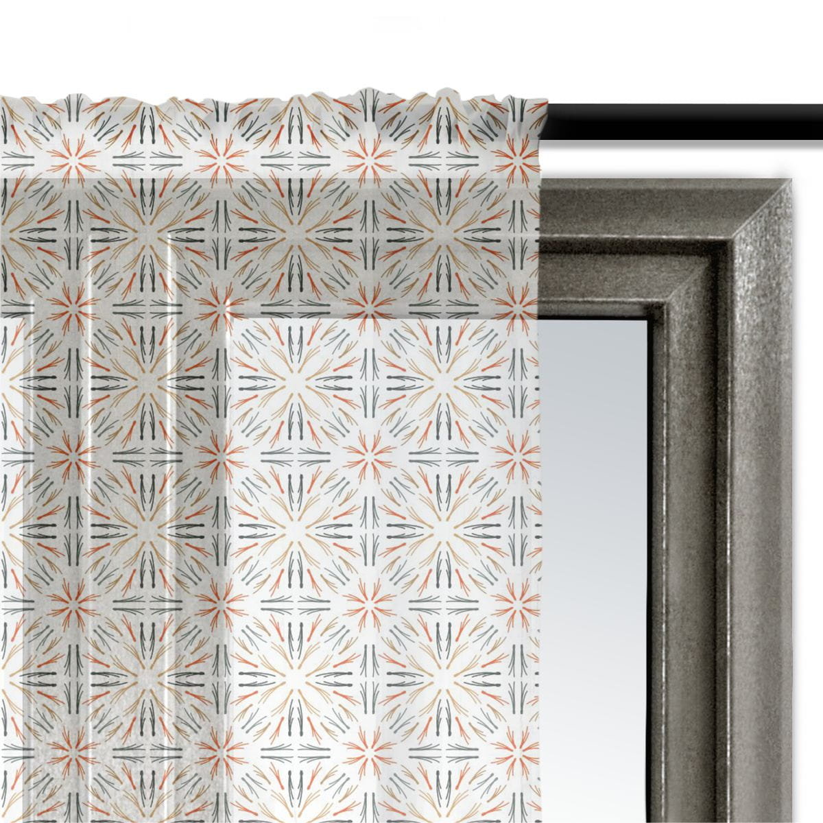 Firana świąteczna WINTER wzór BN71 | Świąteczny ornament 140 x 300 cm