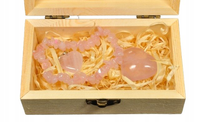 * KWARC RÓŻOWY BRANSOLETKA ZAWIESZKA MINERAŁ IDEALNY PREZENT DLA BABCI *