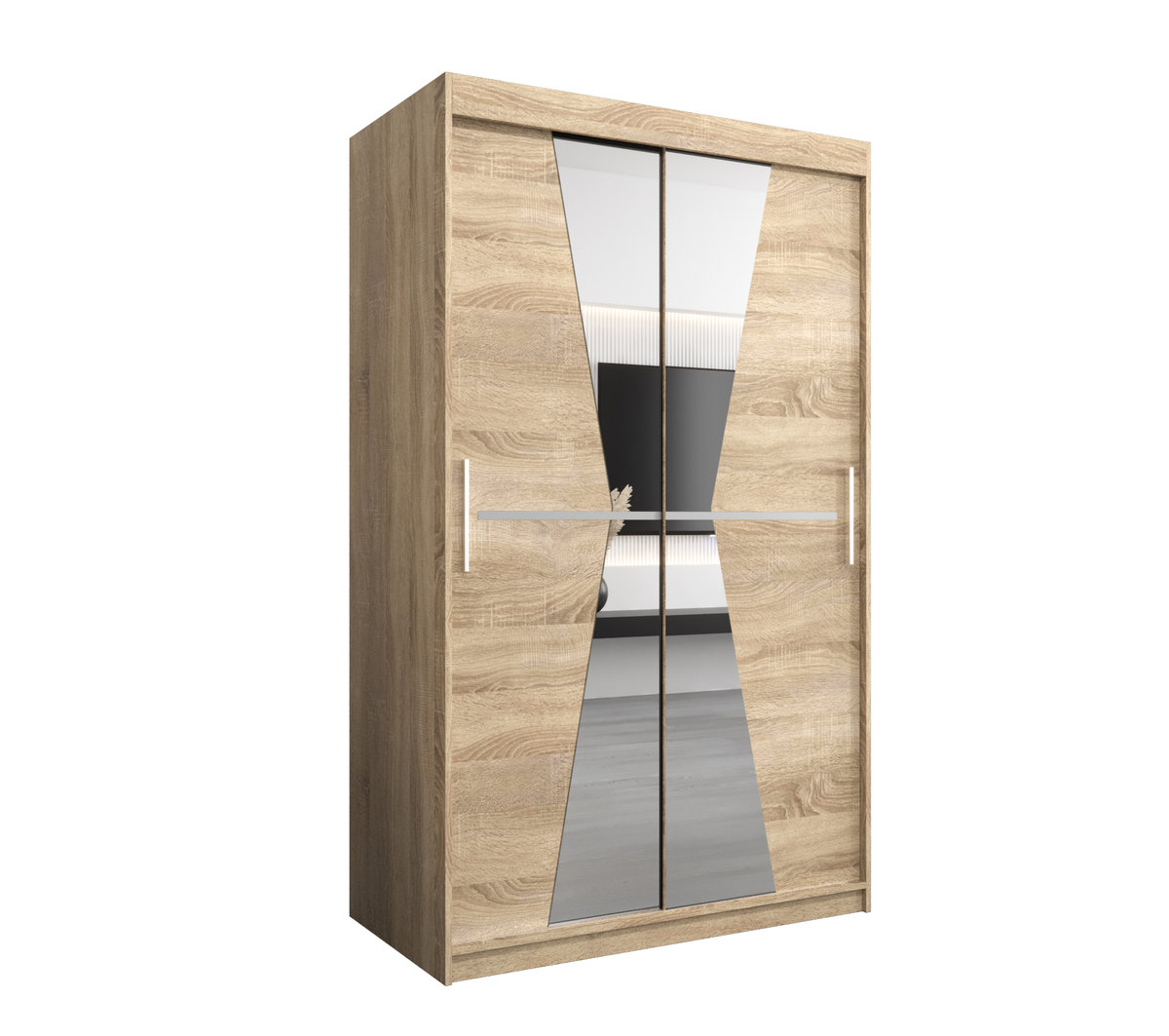 Szafa przesuwna Garderoba MAROKO 120 gł. 62 sonoma/sonoma