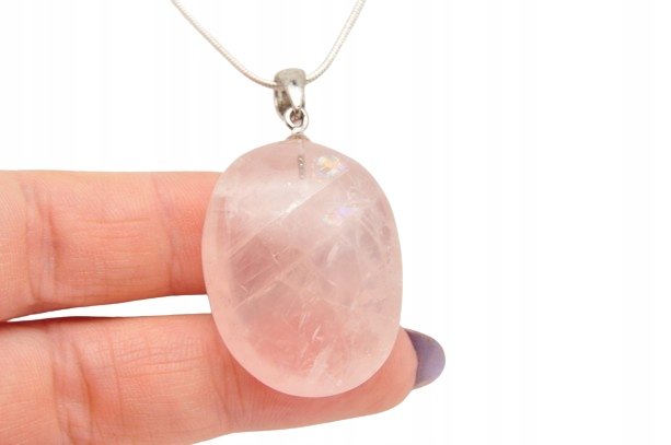 * KWARC RÓŻOWY OSOBLIWA ZAWIESZKA DOBRA JAKOŚĆ EFEKT TĘCZY NR 3 *