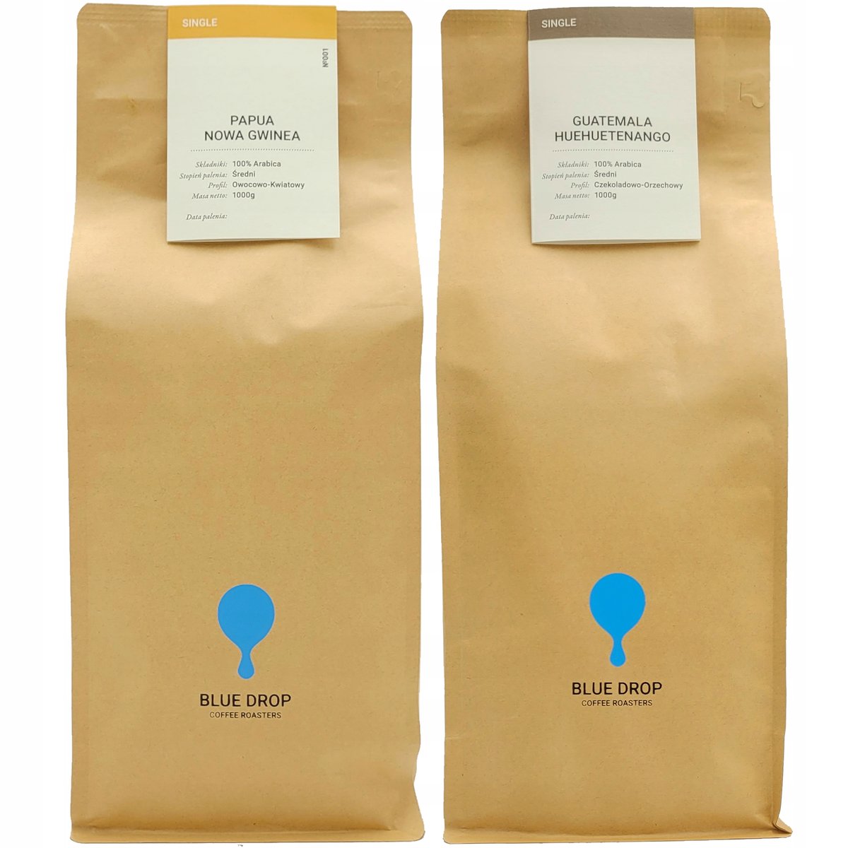 Kawa ziarnista 100% Arabica Papua + Huehuetenango 2x1kg