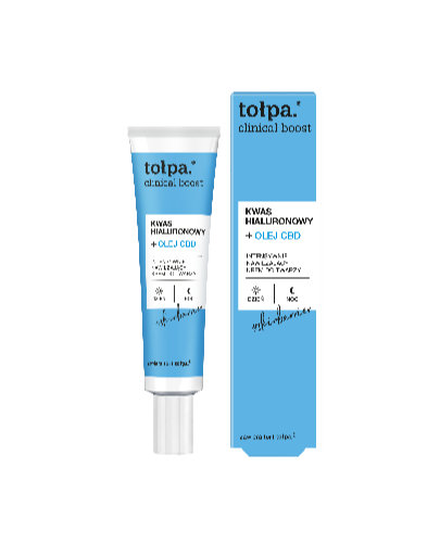 tołpa clinical boost KWAS HIALURONOWY + olej CBD intensywnie nawilżający krem do twarzy 40 ml
