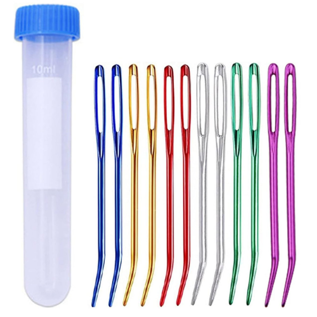 Igły do włóczki wełny dziewiarskie do szycia przędzy tępe 13 el.