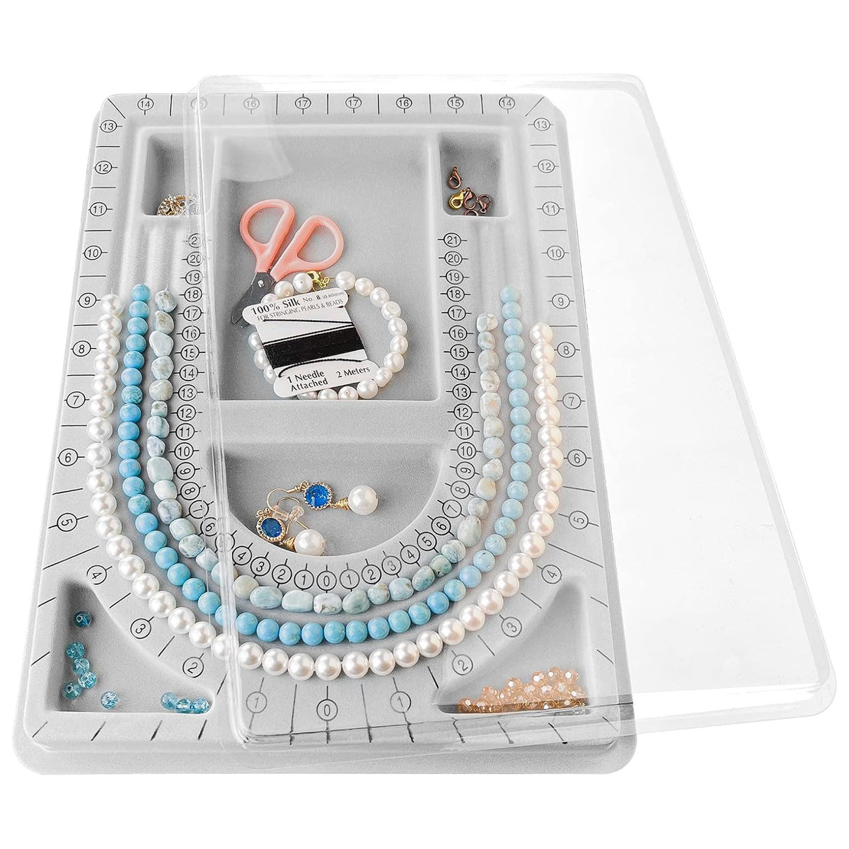 Forma tablica do nawlekania koralików do bransoletek naszyjników miara