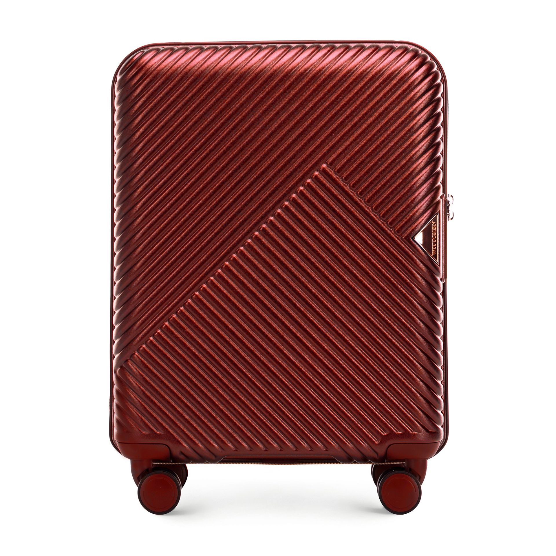 Walizka kabinowa z polikarbonu burgund