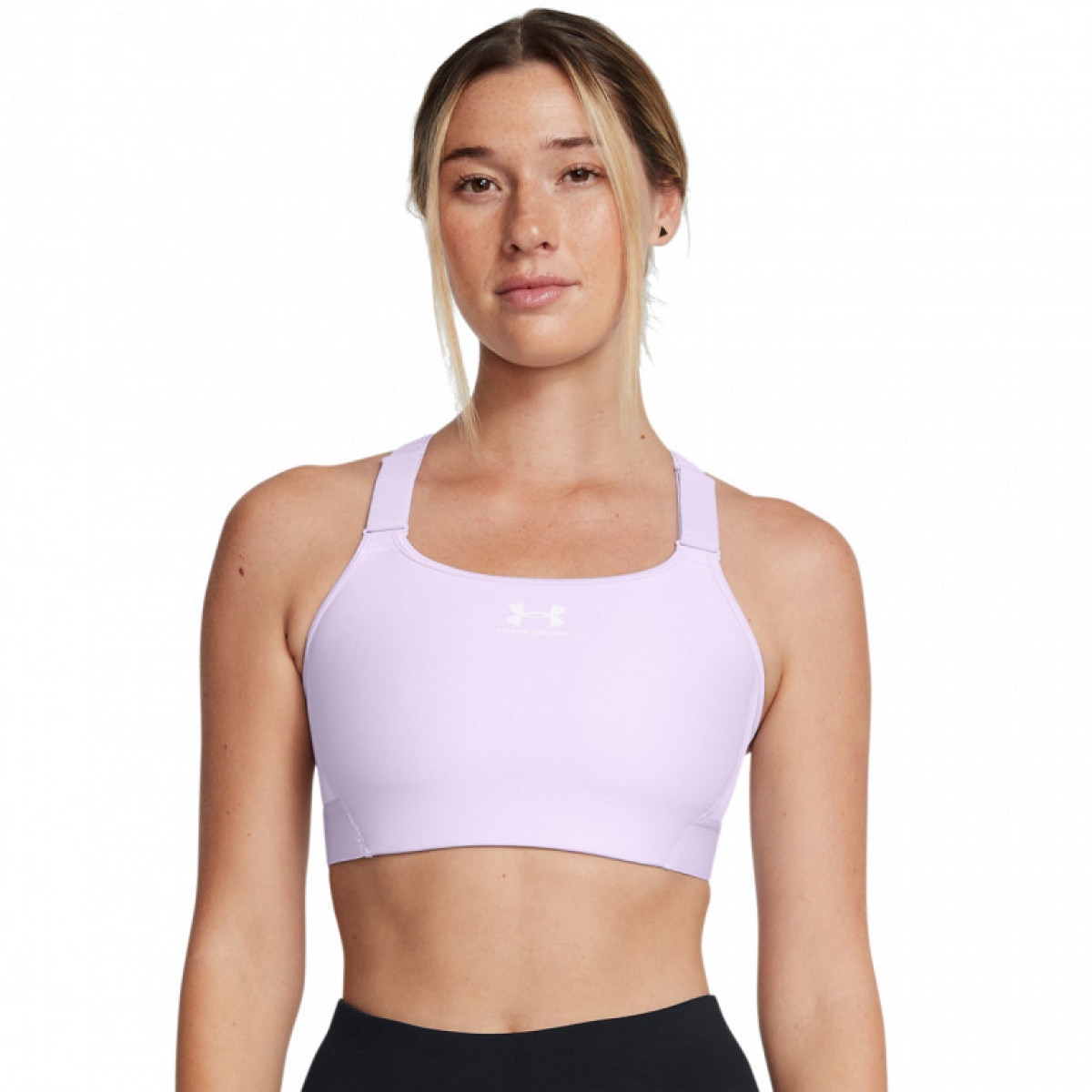 Biustonosz treningowy Under Armour UA HeatGear High - fioletowy - UNDER ARMOUR
