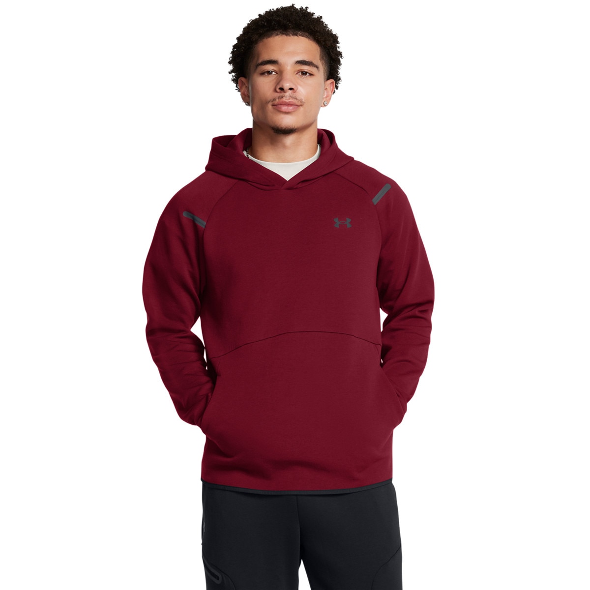 Męska bluza treningowa nierozpinana z kapturem Under Armour UA Unstoppable Flc Hd Eu - czerwona - UNDER ARMOUR
