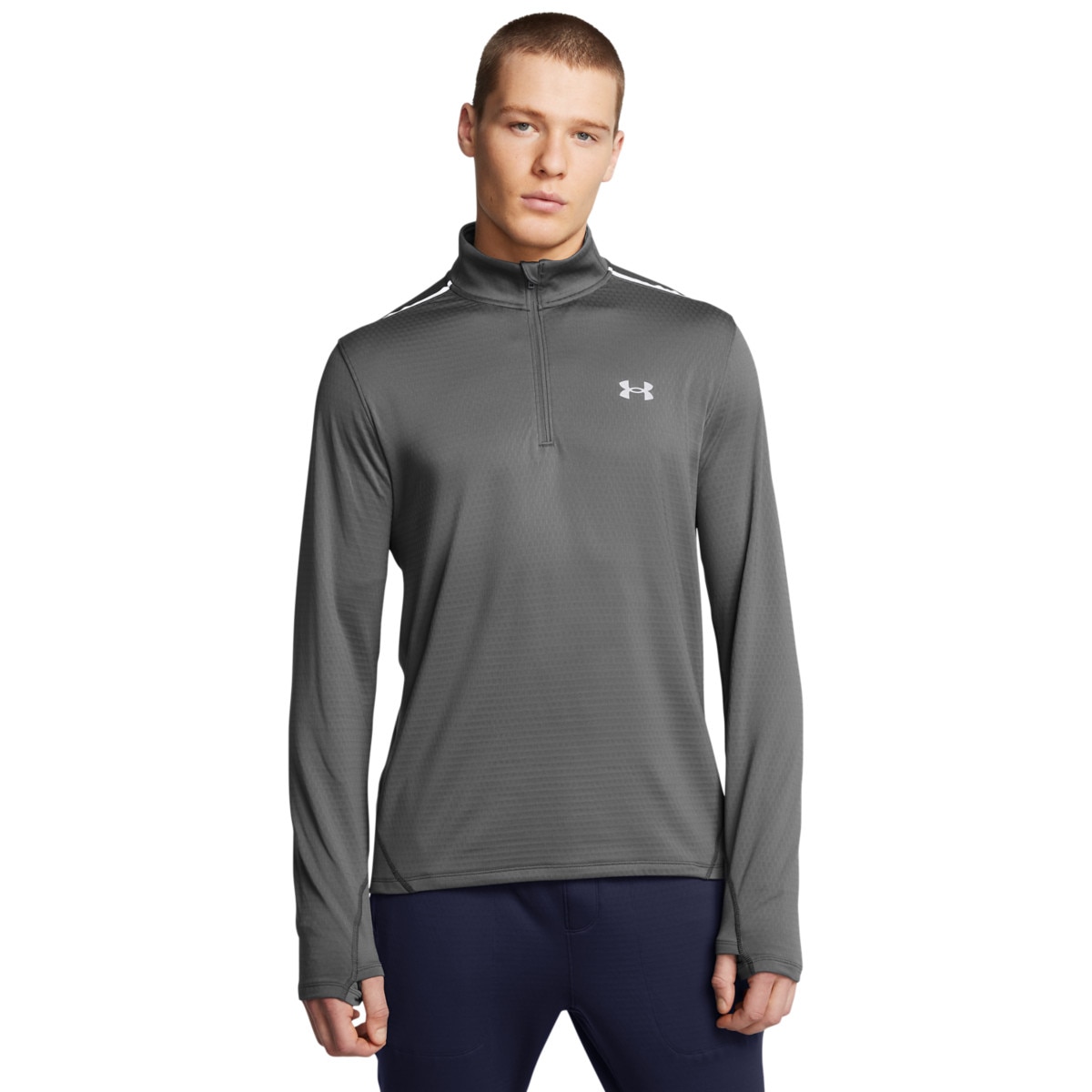 Męska bluza treningowa Under Armour UA Vanish Cold Weather 1/4 Zip - szara - UNDER ARMOUR