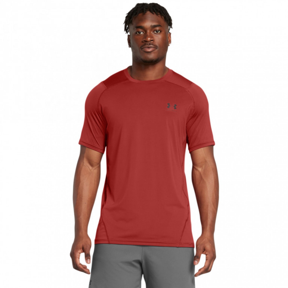 Męska koszulka treningowa Under Armour UA HG Armour Ftd Graphic SS - czerwona - UNDER ARMOUR