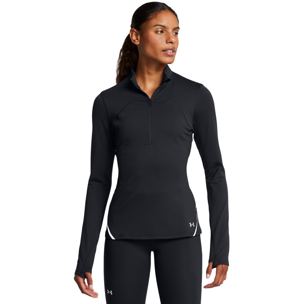 Damski longsleeve treningowy Under Armour Vanish Cw 1/2 Zip - czarny - UNDER ARMOUR
