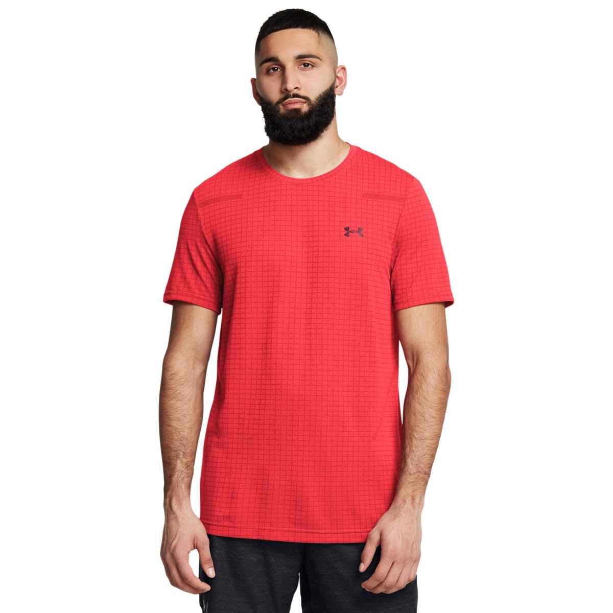 Męska koszulka treningowa Under Armour Vanish Seamless Grid SS - czerwona - UNDER ARMOUR