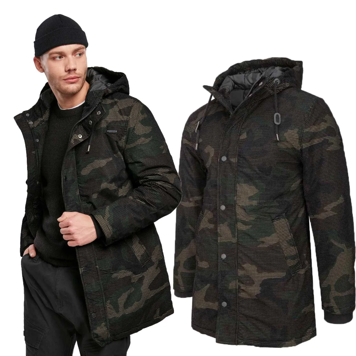 Kurtka BRANDIT Grid-Camo Parka Woodland L