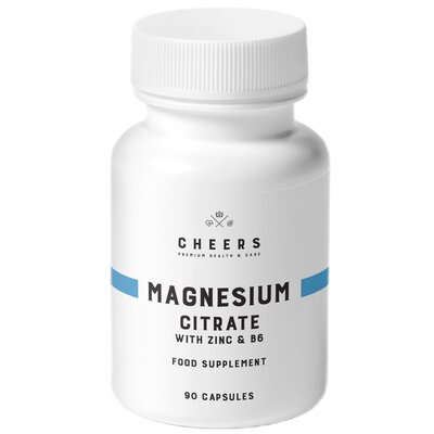 Suplement diety, Cheers, Cytrynian Magnezu + Witamina B, 90 Kaps.