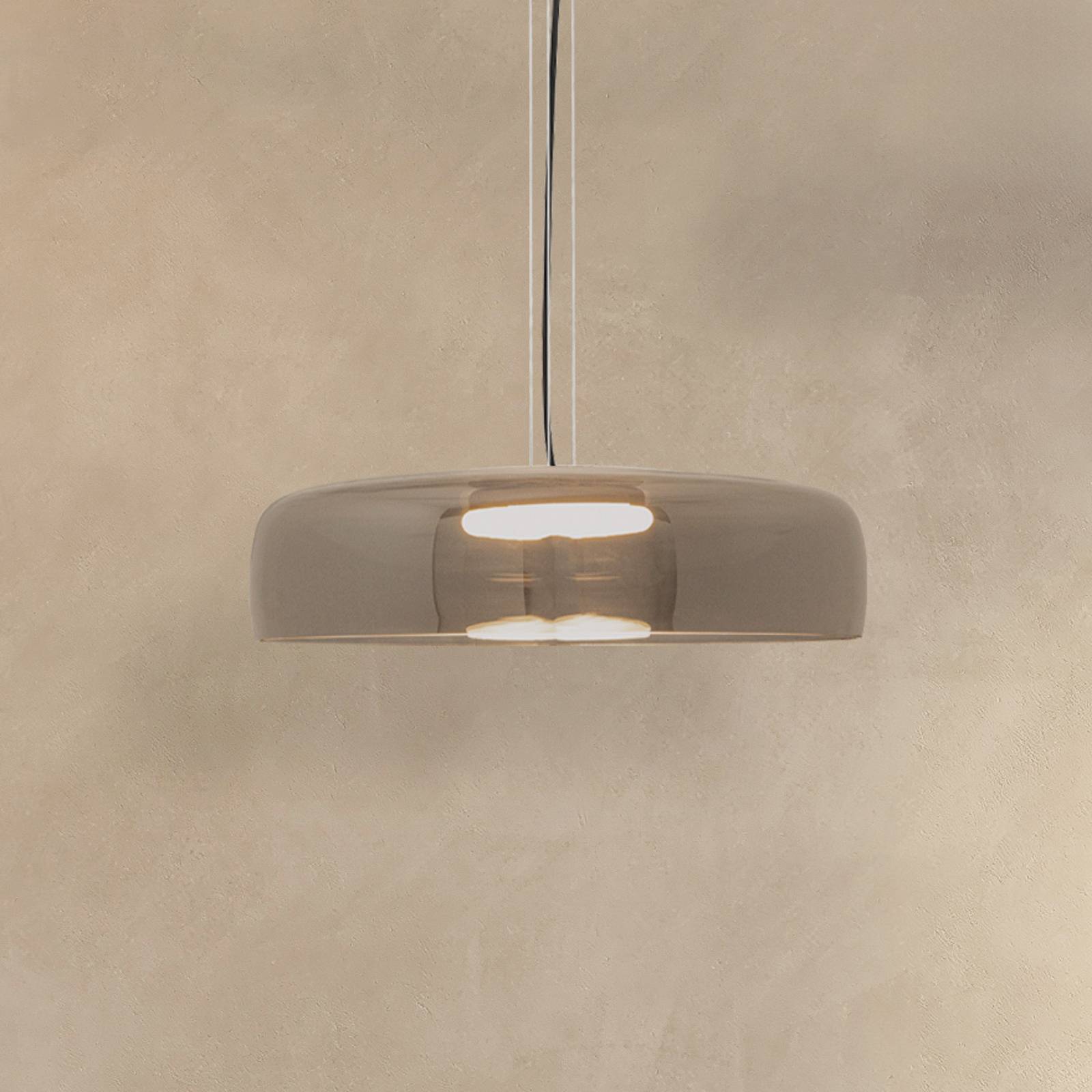 Zambelis Lampa wisząca LED 23053, dymny szary, szkło, 1-punktowa, Ø 42 cm