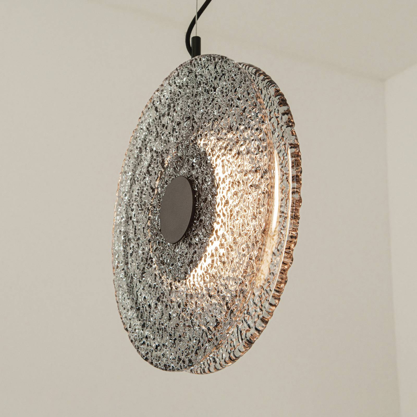 Zambelis Lampa wisząca LED 23072, dymny szary, szkło, Ø 28 cm, 3000 K