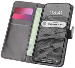 Bizon Etui z klapką Case Pocket do Galaxy M35 5G, czarne