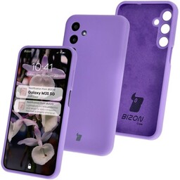Bizon Silikonowe etui Soft Case do Galaxy M35 5G, fioletowe