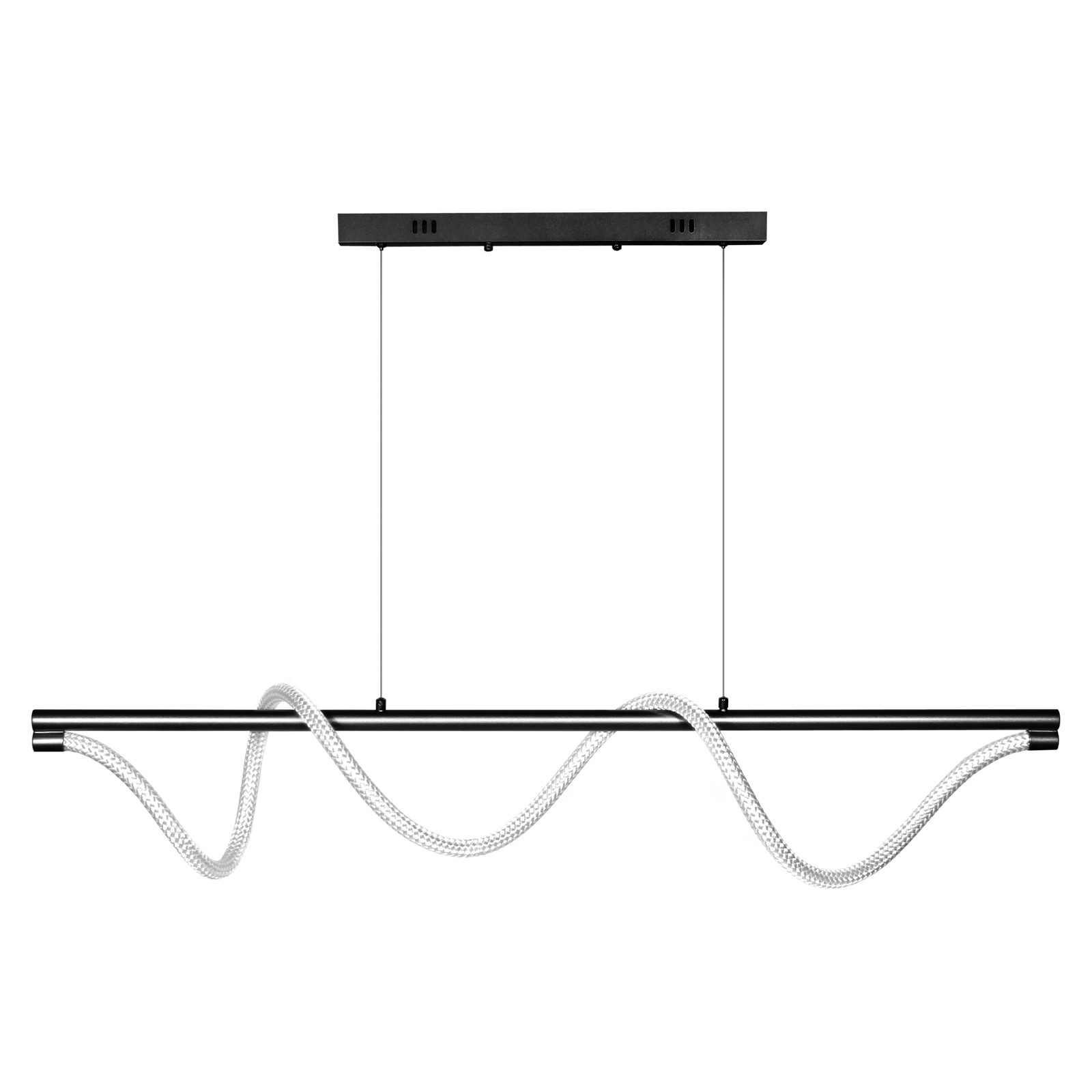 Lampa wisząca Serpente 55W czarna - wężyk splot 1157 - Decorativi