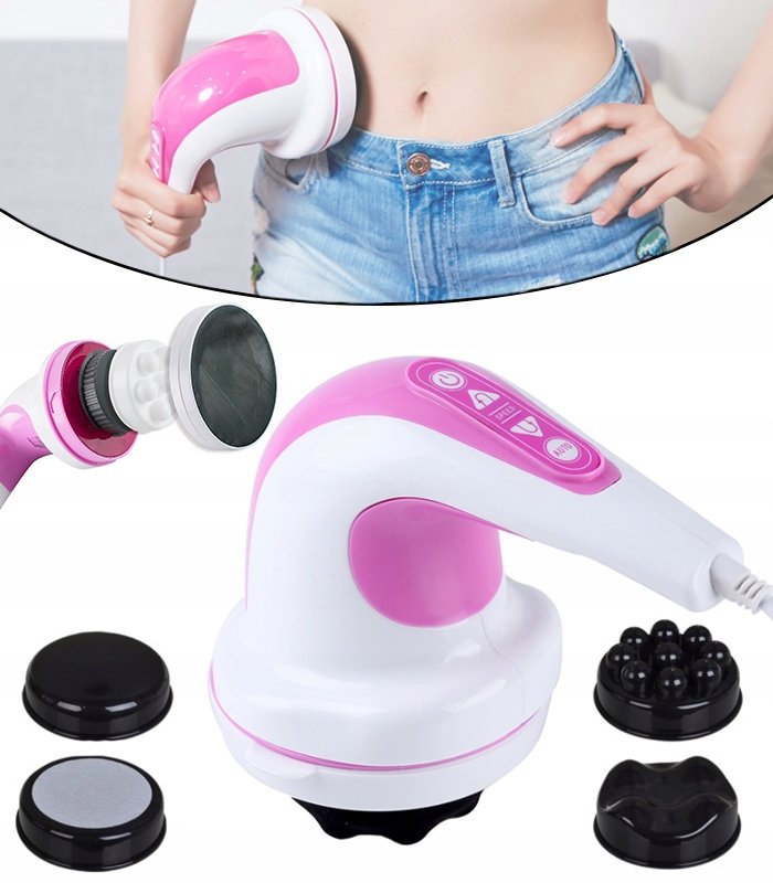 Masażer Do Ciała 5W1 Wyszczuplający Ujędrniający Antycellulitowy 4 Nakładki