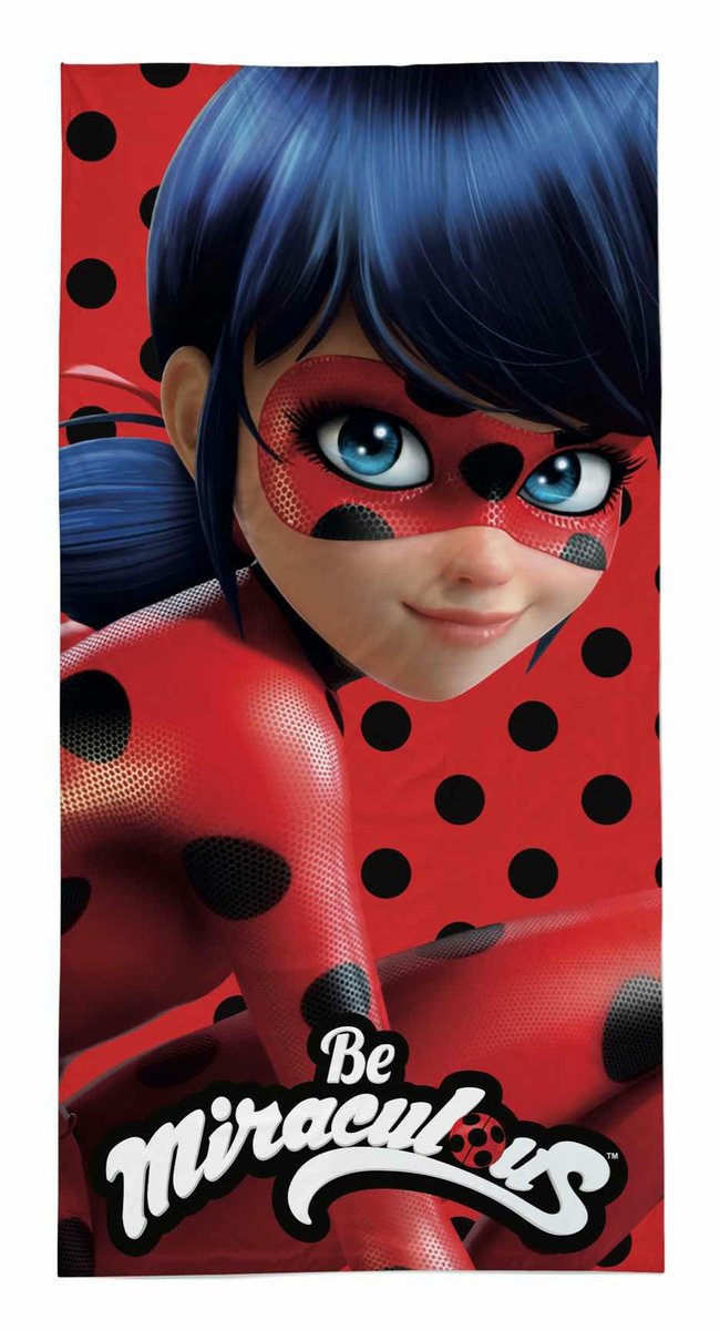 Ręcznik dziecięcy 70x140 Ladybug czerwony czarny bawełniany LB 03 BT