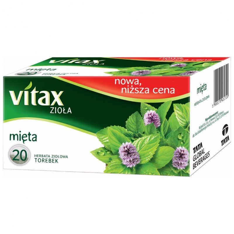 Herbata owocowa ekspresowa mięta pieprzowa Vitax 20 szt.