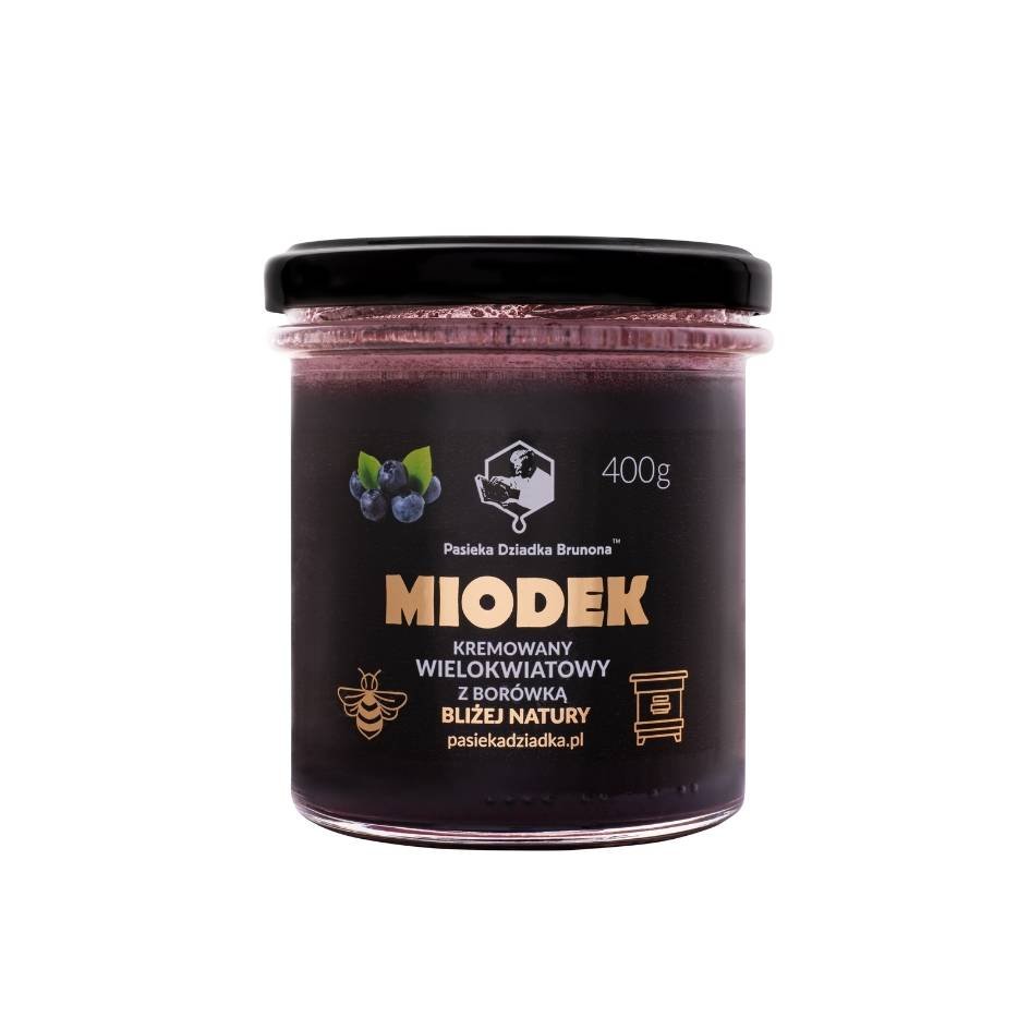 Miodek z borówką 400g Pasieka Dziadka Brunona