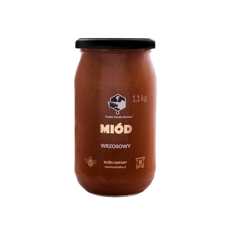 Miód wrzosowy 1,1 kg Pasieka Dziadka Brunona