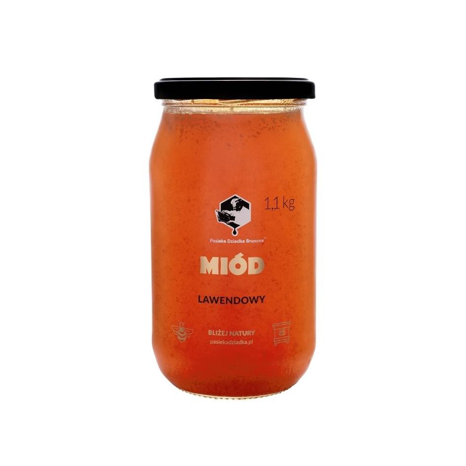 Miód lawendowy 1,1 kg Pasieka Dziadka Brunona
