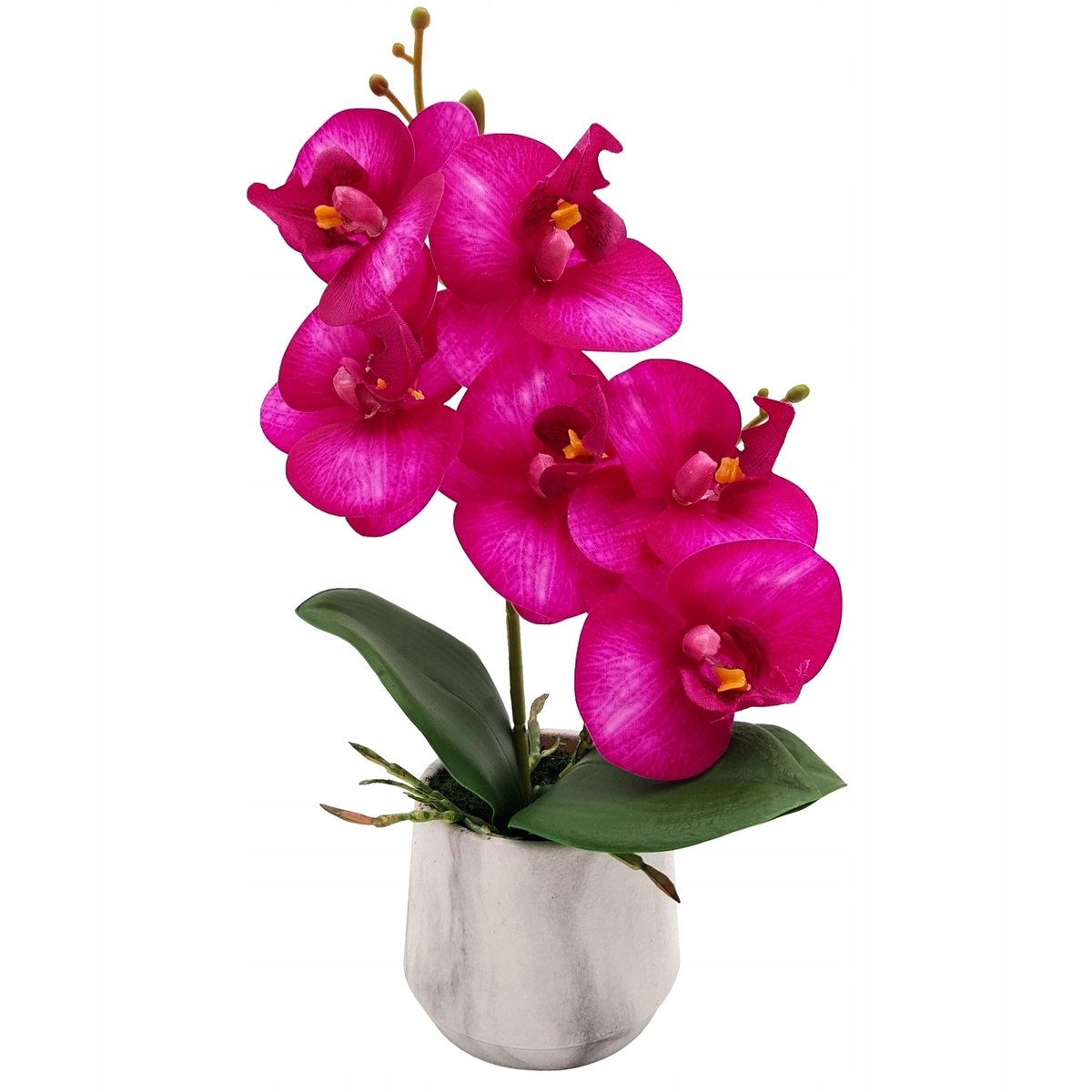 Storczyk sztuczny w doniczce różowy orchidea kompozycja 30 cm dekoracja