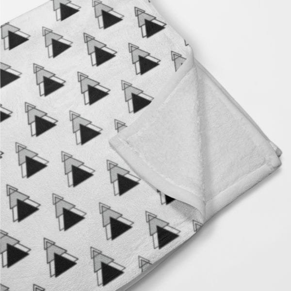 Koc pluszowy WINTER wzór BN04  | geometryczne, nowoczesne choinki 150 x 200 cm