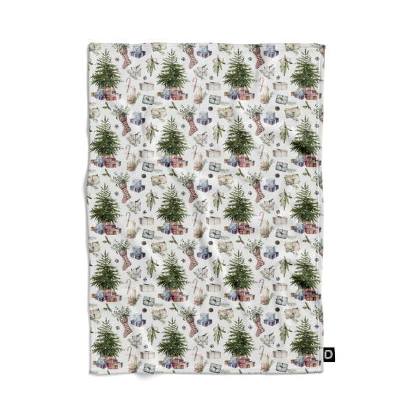 Koc pluszowy WINTER wzór BN36 | pastelowe prezenty 150 x 200 cm