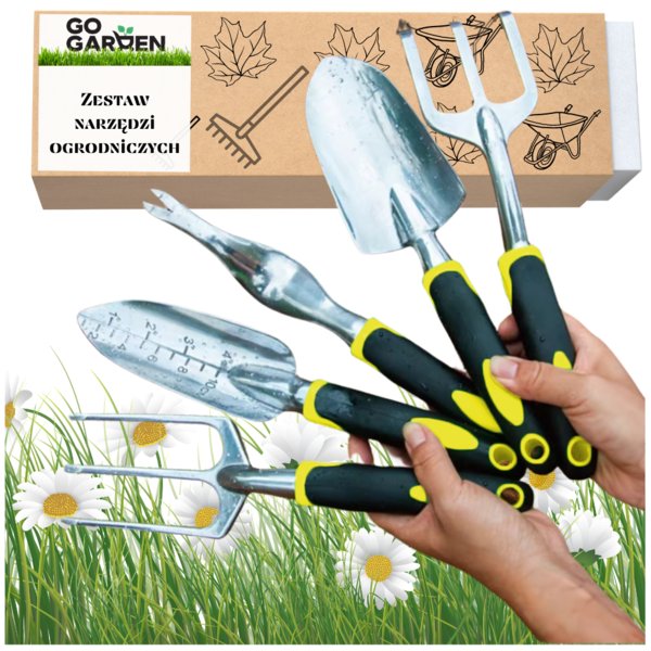 Komplet Narzędzi Ogrodniczych Grabki Widły Ogrodowe Pazurki Grabki Zestaw