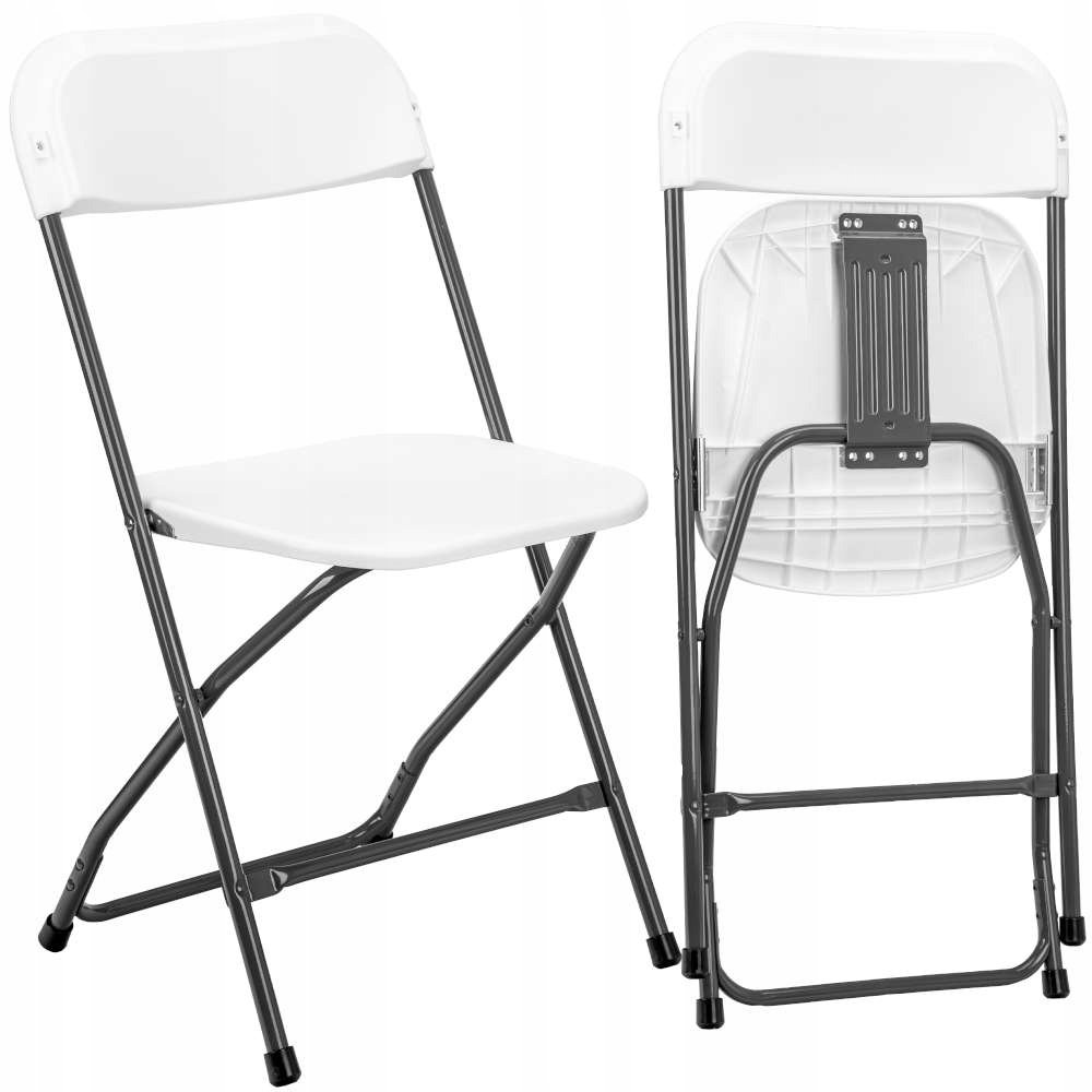 Krzesło cateringowe konferencyjne bankietowe składane do poczekalni białe