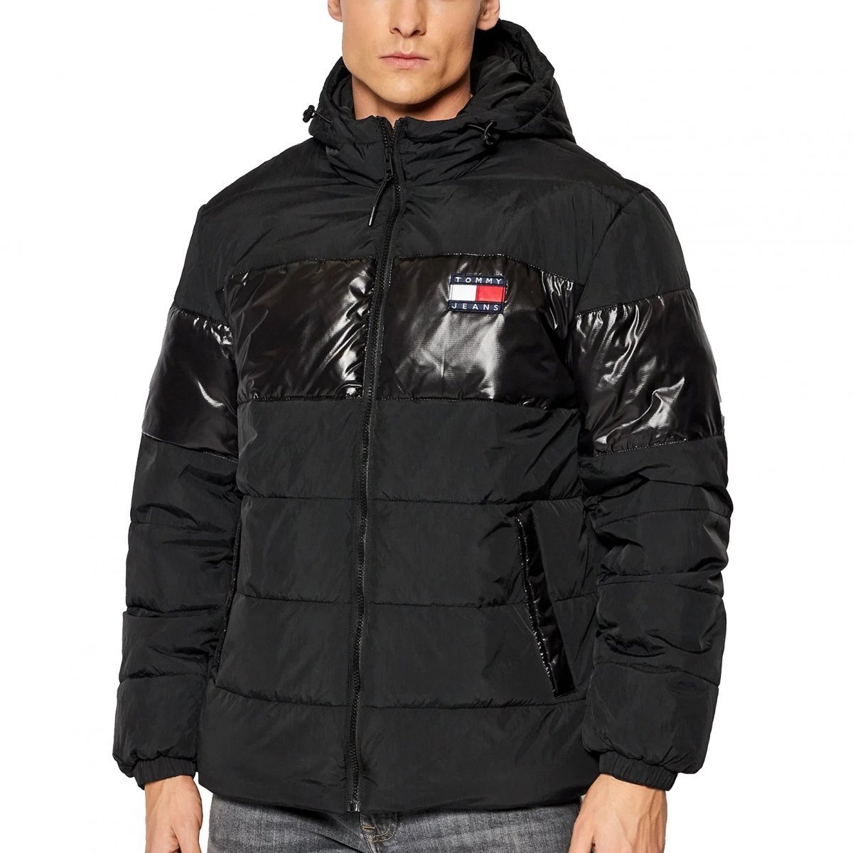 Tommy Jeans czarna kurtka męska puchowa zimowa DM0DM13247-BDS L
