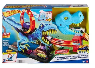 Mattel Hot Wheels City Pętla T-Rexa Zestaw Dinozaur Tor