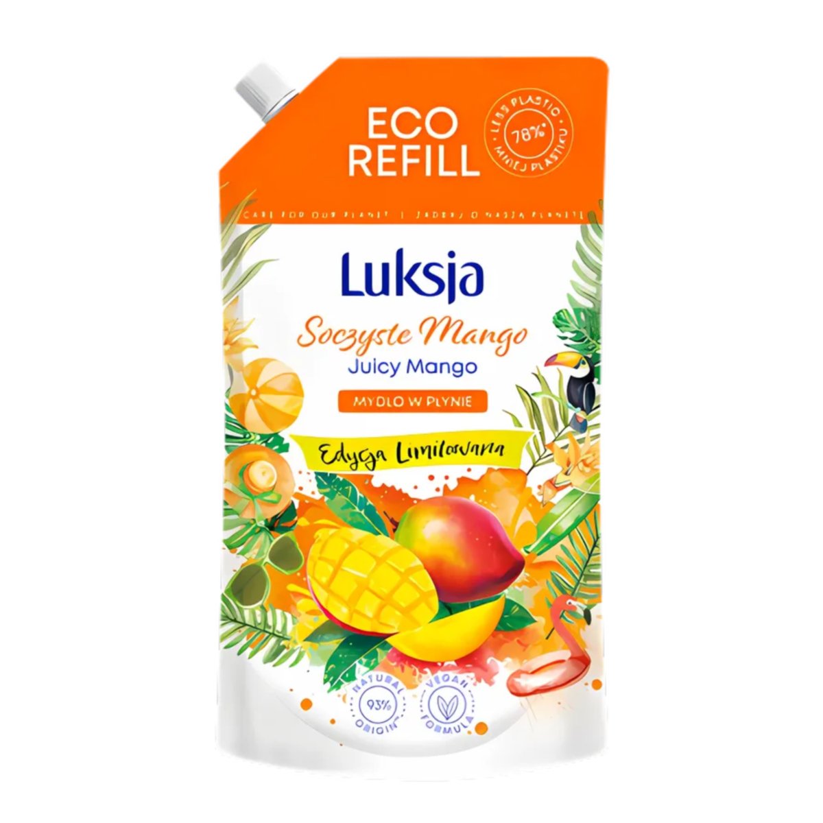 Luksja Mydło W Płynie Soczyste Mango, Eco Refill Edycja Limitowana, 900 ml