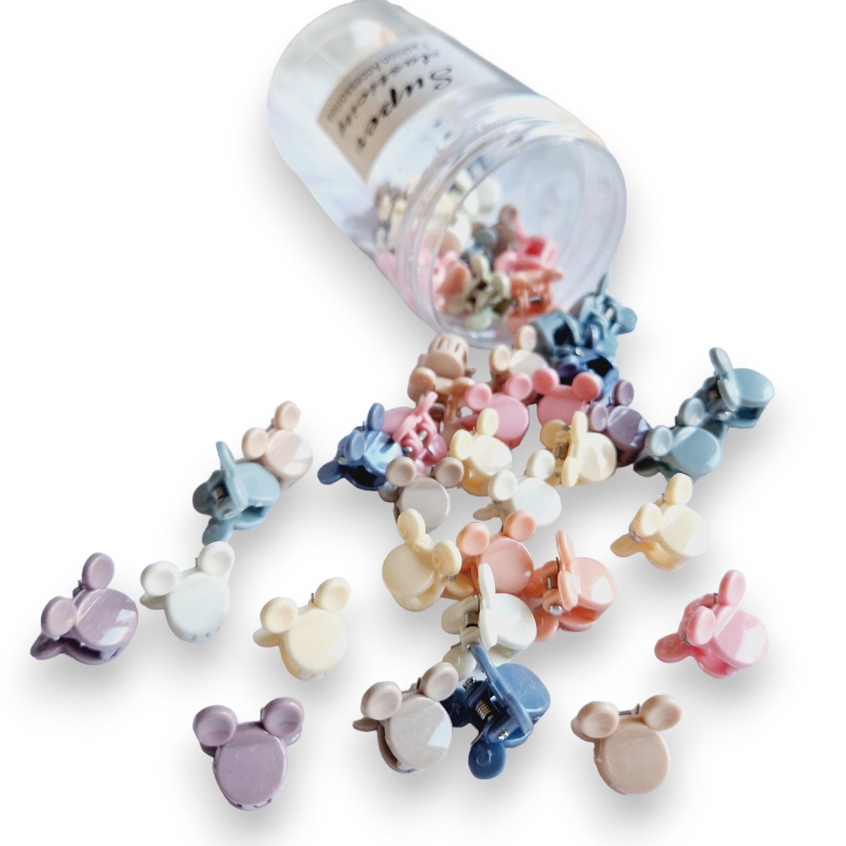 Zestaw Spineczek Do Włosów Spinki Klamerki Krabiki Żabki 50 Sztuk Myszki