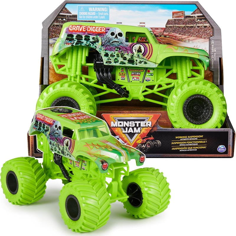MONSTER JAM Pojazd Terenowy Grave Digger Zielony