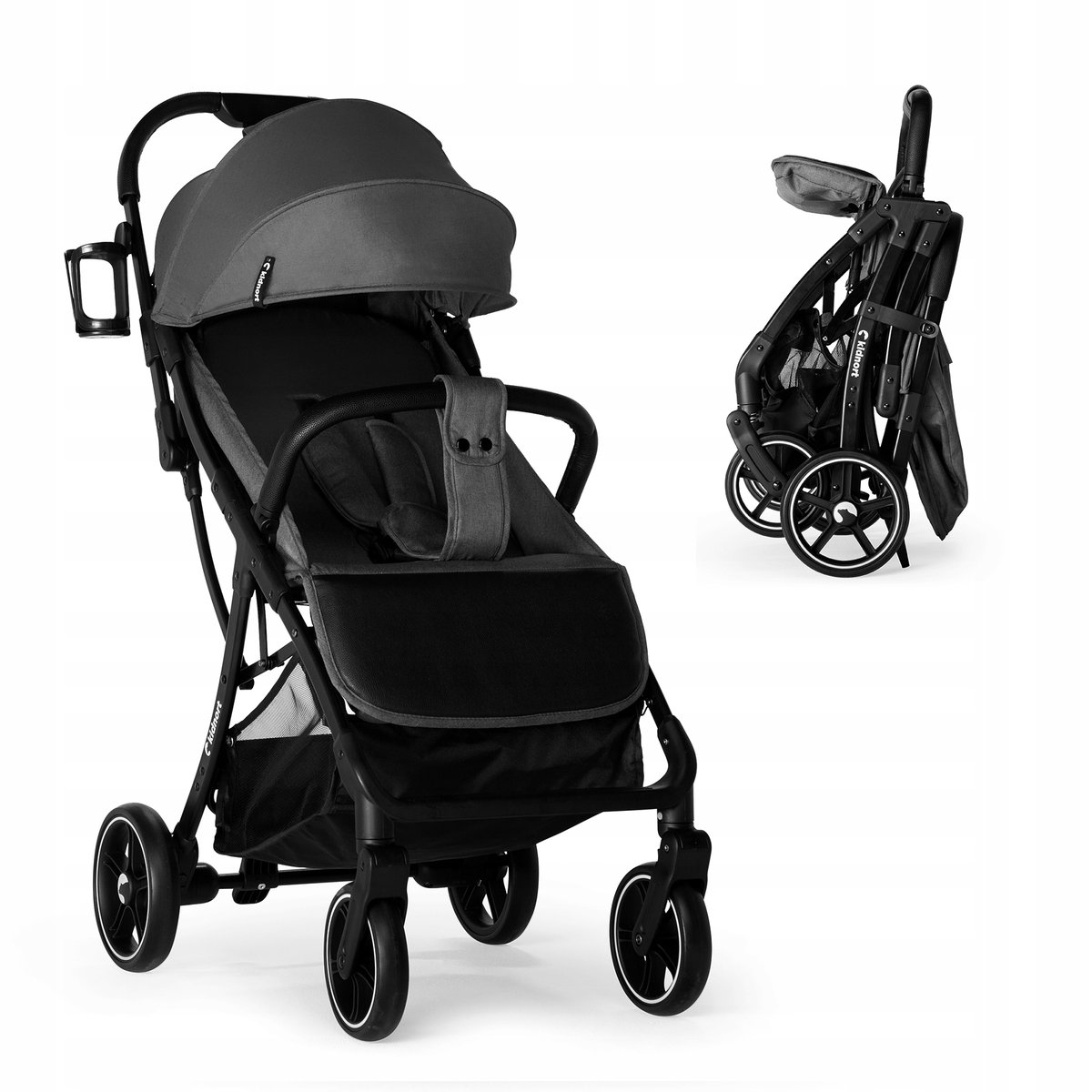 WÓZEK SPACEROWY Kidnort Do 22KG DASZEK MOSKITIERA SPACERÓWKA Fjällräv