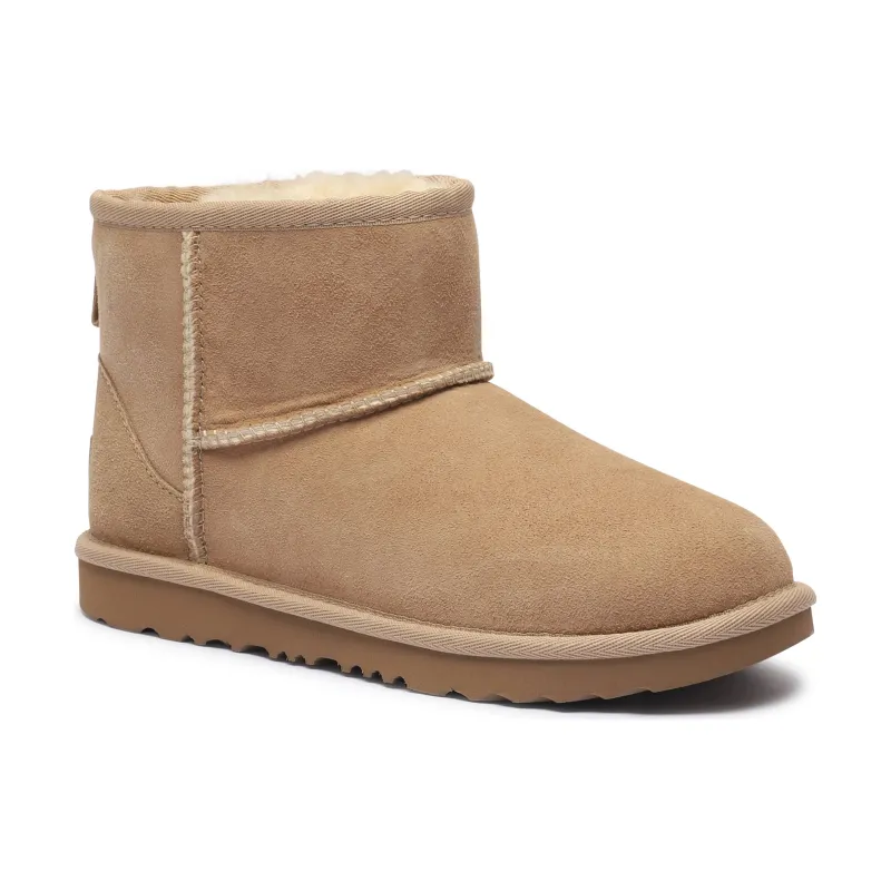UGG Skórzane śniegowce CLASSIC MINI II | z dodatkiem wełny