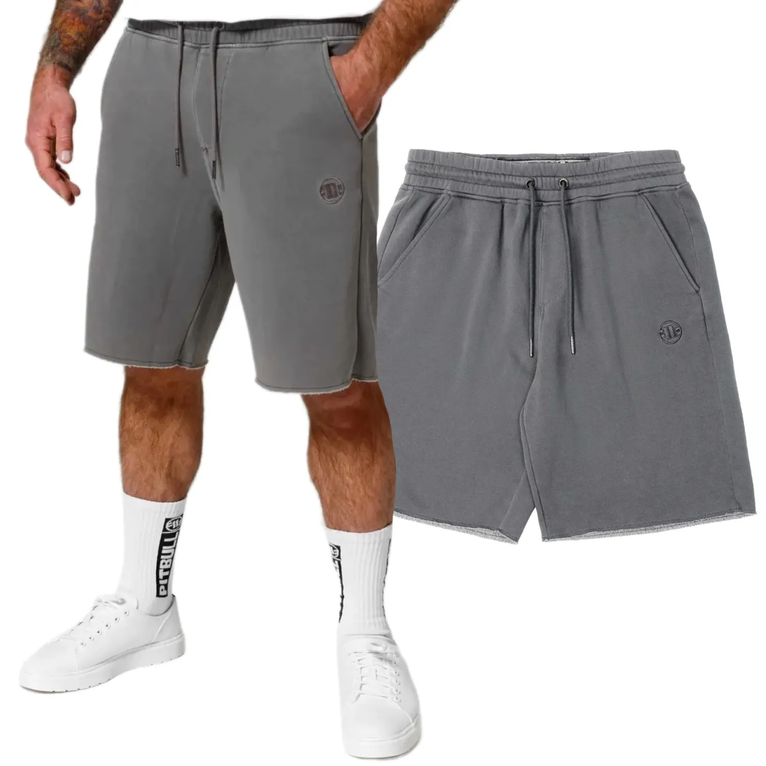 Szorty dresowe Pit Bull Washed Lancaster '24 - Szare 3XL