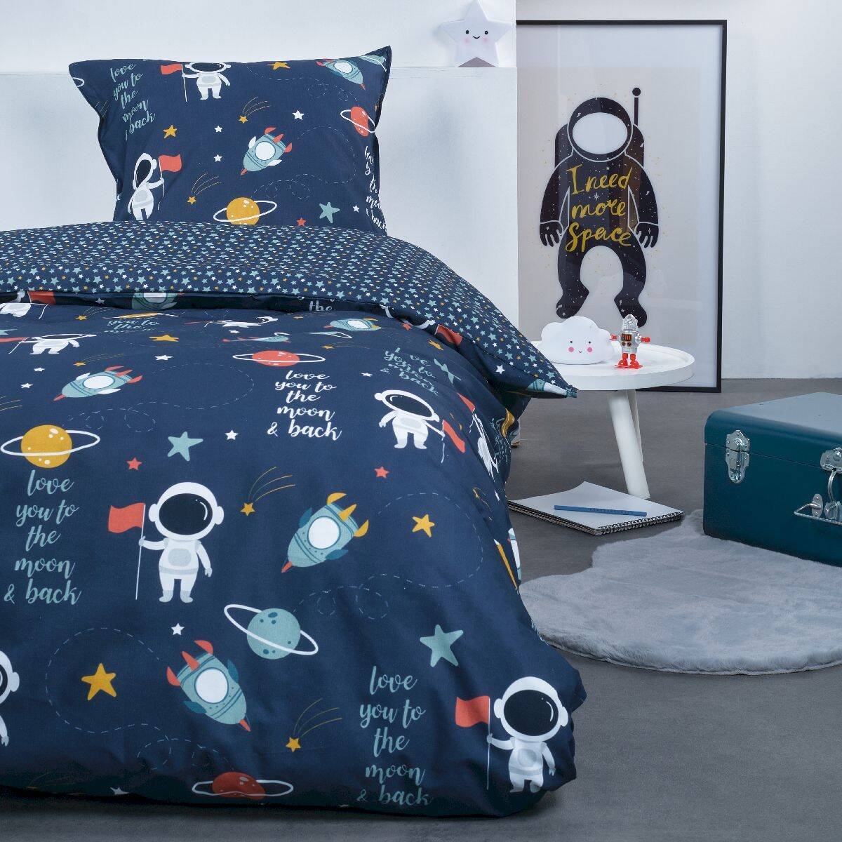 TODAY Pościel dla dziecik kosmos ASTRONAUT, 100% bawełna, 140 x 200 cm
